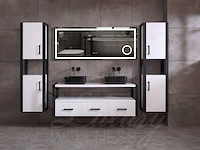 Mawialux badkamermeubel 150cm met 2 hangkasten - mat wit - afbeelding 12 van  30