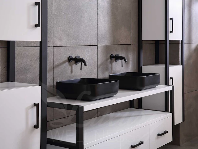 Mawialux badkamermeubel 150cm met 2 hangkasten - mat wit - afbeelding 25 van  30