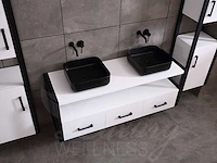 Mawialux badkamermeubel 150cm met 2 hangkasten - mat wit - afbeelding 27 van  30