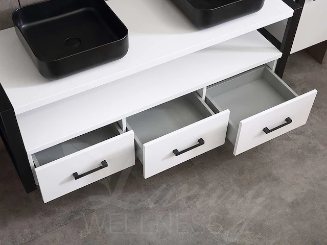 Mawialux badkamermeubel 150cm met 2 hangkasten - mat wit - afbeelding 28 van  30