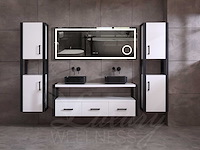 Mawialux badkamermeubel 150cm met 2 hangkasten - mat wit - afbeelding 12 van  30