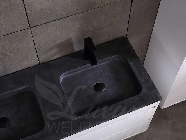 Mawialux badkamermeubel 2-persoons 120cm (2 kleuren mogelijk) met hangkast - afbeelding 37 van  40