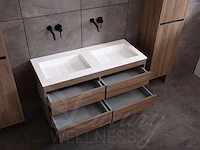 Mawialux badkamermeubel 2-persoons 120cm bruin eiken met hangkast - afbeelding 10 van  25