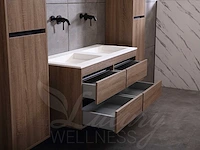 Mawialux badkamermeubel 2-persoons 120cm bruin eiken met hangkast - afbeelding 11 van  25