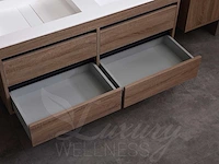 Mawialux badkamermeubel 2-persoons 120cm bruin eiken met hangkast - afbeelding 14 van  25