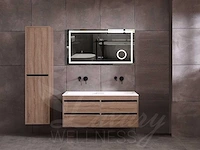 Mawialux badkamermeubel 2-persoons 120cm bruin eiken met hangkast - afbeelding 12 van  25