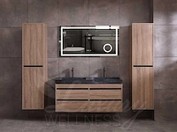 Mawialux badkamermeubel 2-persoons 120cm bruin eiken met hangkast - afbeelding 19 van  25