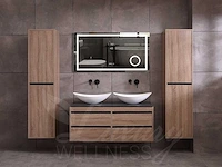 Mawialux badkamermeubel 2-persoons 120cm bruin eiken met hangkast - afbeelding 22 van  25