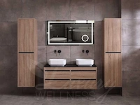 Mawialux badkamermeubel 2-persoons 120cm bruin eiken met hangkast - afbeelding 23 van  25