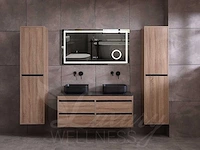 Mawialux badkamermeubel 2-persoons 120cm bruin eiken met hangkast - afbeelding 24 van  25