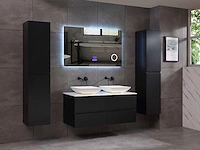 Mawialux badkamermeubel 2-persoons 120cm met hangkast - mat zwart - afbeelding 15 van  70