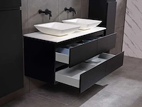 Mawialux badkamermeubel 2-persoons 120cm met hangkast - mat zwart - afbeelding 16 van  70