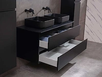 Mawialux badkamermeubel 2-persoons 120cm met hangkast - mat zwart - afbeelding 22 van  70