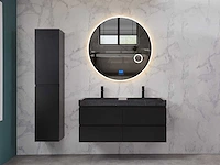 Mawialux badkamermeubel 2-persoons 120cm met hangkast - mat zwart - afbeelding 12 van  70