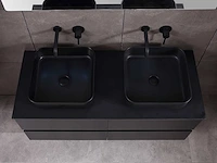 Mawialux badkamermeubel 2-persoons 120cm met hangkast - mat zwart - afbeelding 25 van  70