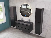 Mawialux badkamermeubel 2-persoons 120cm met hangkast - mat zwart - afbeelding 30 van  70