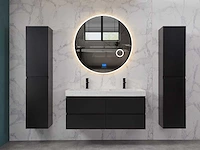 Mawialux badkamermeubel 2-persoons 120cm met hangkast - mat zwart - afbeelding 37 van  70