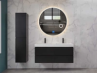 Mawialux badkamermeubel 2-persoons 120cm met hangkast - mat zwart - afbeelding 38 van  70