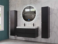 Mawialux badkamermeubel 2-persoons 120cm met hangkast - mat zwart - afbeelding 40 van  70