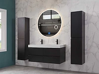 Mawialux badkamermeubel 2-persoons 120cm met hangkast - mat zwart - afbeelding 41 van  70