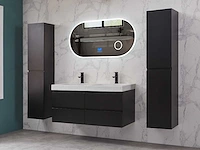 Mawialux badkamermeubel 2-persoons 120cm met hangkast - mat zwart - afbeelding 42 van  70