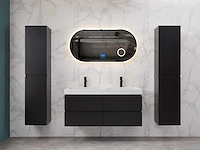 Mawialux badkamermeubel 2-persoons 120cm met hangkast - mat zwart - afbeelding 43 van  70