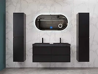 Mawialux badkamermeubel 2-persoons 120cm met hangkast - mat zwart - afbeelding 54 van  70