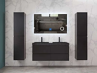 Mawialux badkamermeubel 2-persoons 120cm met hangkast - mat zwart - afbeelding 57 van  70