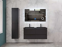 Mawialux badkamermeubel 2-persoons 120cm met hangkast - mat zwart - afbeelding 58 van  70