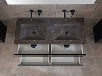 Mawialux badkamermeubel 2-persoons 120cm met hangkast - mat zwart - afbeelding 56 van  70