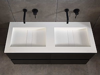 Mawialux badkamermeubel 2-persoons 120cm met hangkast - mat zwart - afbeelding 7 van  70