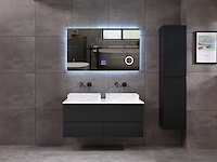 Mawialux badkamermeubel 2-persoons 120cm met hangkast - mat zwart - afbeelding 10 van  70