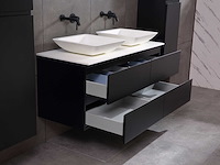 Mawialux badkamermeubel 2-persoons 120cm met hangkast - mat zwart - afbeelding 16 van  70