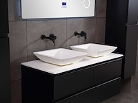 Mawialux badkamermeubel 2-persoons 120cm met hangkast - mat zwart - afbeelding 17 van  70