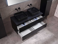 Mawialux badkamermeubel 2-persoons 120cm met hangkast - mat zwart - afbeelding 21 van  70