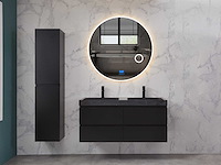 Mawialux badkamermeubel 2-persoons 120cm met hangkast - mat zwart - afbeelding 12 van  70