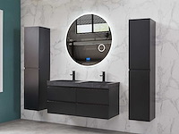 Mawialux badkamermeubel 2-persoons 120cm met hangkast - mat zwart - afbeelding 27 van  70