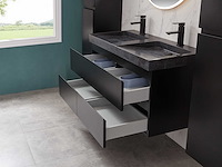 Mawialux badkamermeubel 2-persoons 120cm met hangkast - mat zwart - afbeelding 33 van  70