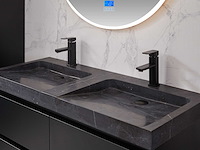 Mawialux badkamermeubel 2-persoons 120cm met hangkast - mat zwart - afbeelding 36 van  70