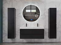 Mawialux badkamermeubel 2-persoons 120cm met hangkast - mat zwart - afbeelding 39 van  70