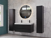 Mawialux badkamermeubel 2-persoons 120cm met hangkast - mat zwart - afbeelding 41 van  70