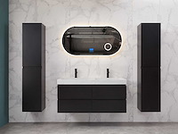 Mawialux badkamermeubel 2-persoons 120cm met hangkast - mat zwart - afbeelding 43 van  70