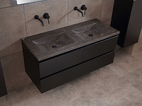 Mawialux badkamermeubel 2-persoons 120cm met hangkast - mat zwart - afbeelding 34 van  70