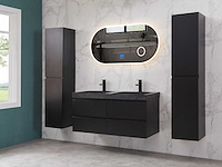 Mawialux badkamermeubel 2-persoons 120cm met hangkast - mat zwart - afbeelding 52 van  70