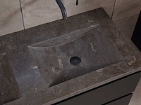 Mawialux badkamermeubel 2-persoons 120cm met hangkast - mat zwart - afbeelding 69 van  70