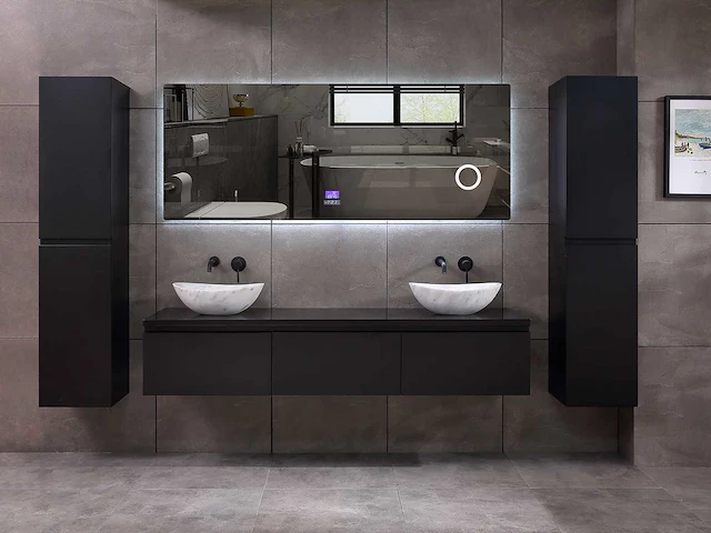 Mawialux badkamermeubel mat zwart 150/180cm breedte keuze - afbeelding 3 van  41