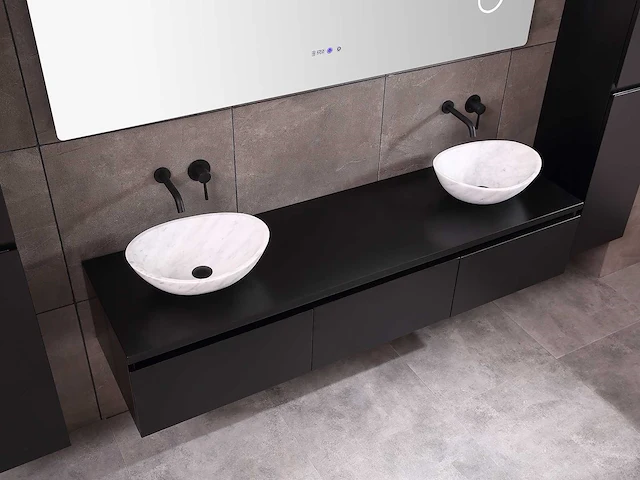 Mawialux badkamermeubel mat zwart 150/180cm breedte keuze - afbeelding 6 van  41