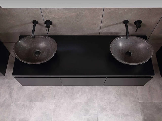 Mawialux badkamermeubel mat zwart 150/180cm breedte keuze - afbeelding 19 van  41