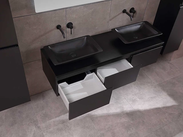 Mawialux badkamermeubel mat zwart 150/180cm breedte keuze - afbeelding 25 van  41