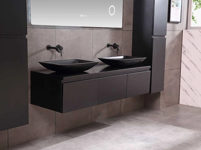 Mawialux badkamermeubel mat zwart 150/180cm breedte keuze - afbeelding 28 van  41